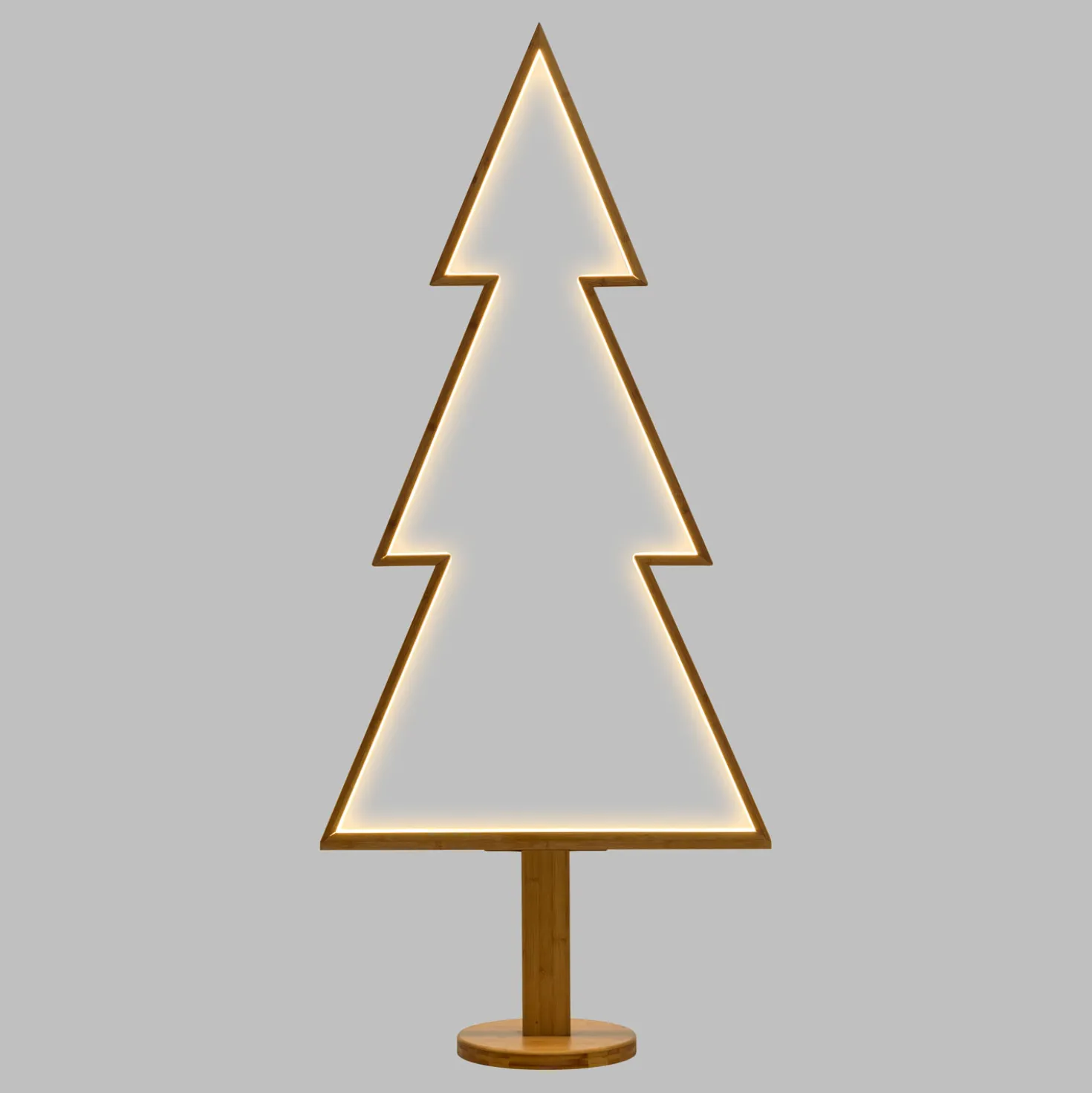 Abete in legno naturale, 170 cm, led bianco caldo, uso interno