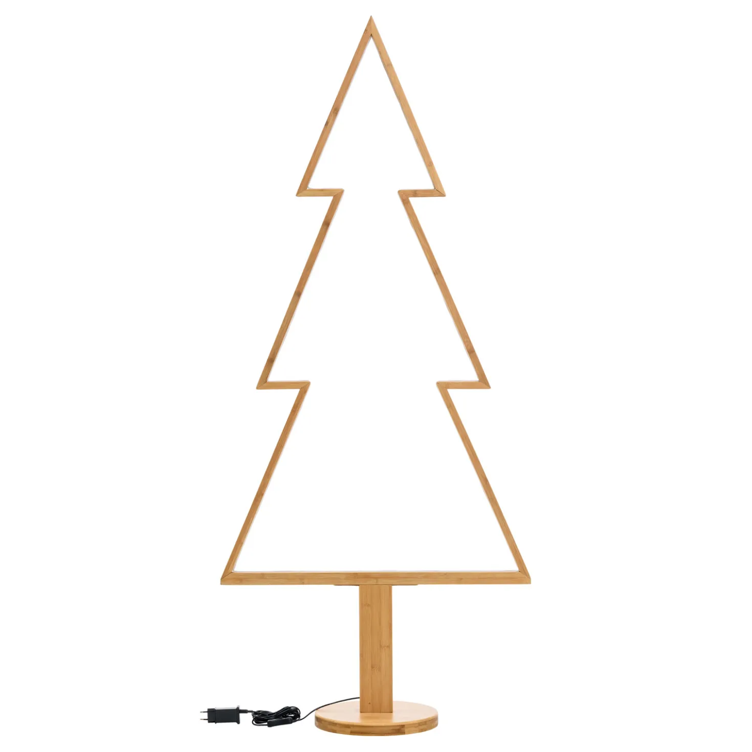 Abete in legno naturale, 170 cm, led bianco caldo, uso interno