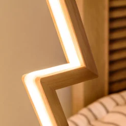 Abete in legno naturale, 90 cm, led bianco caldo, uso interno