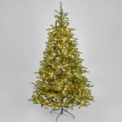Albero Alpino in finto pino 240 cm, 710 led integrati bianco caldo