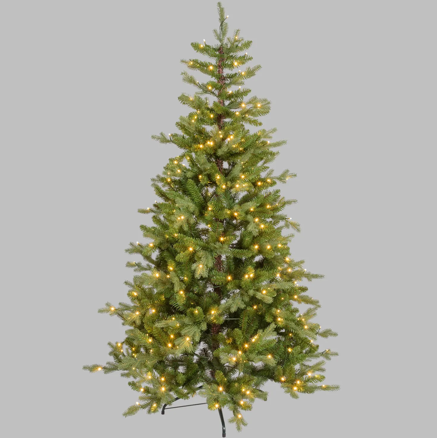 Albero Alpino in finto pino 180 cm, 360 led integrati bianco caldo