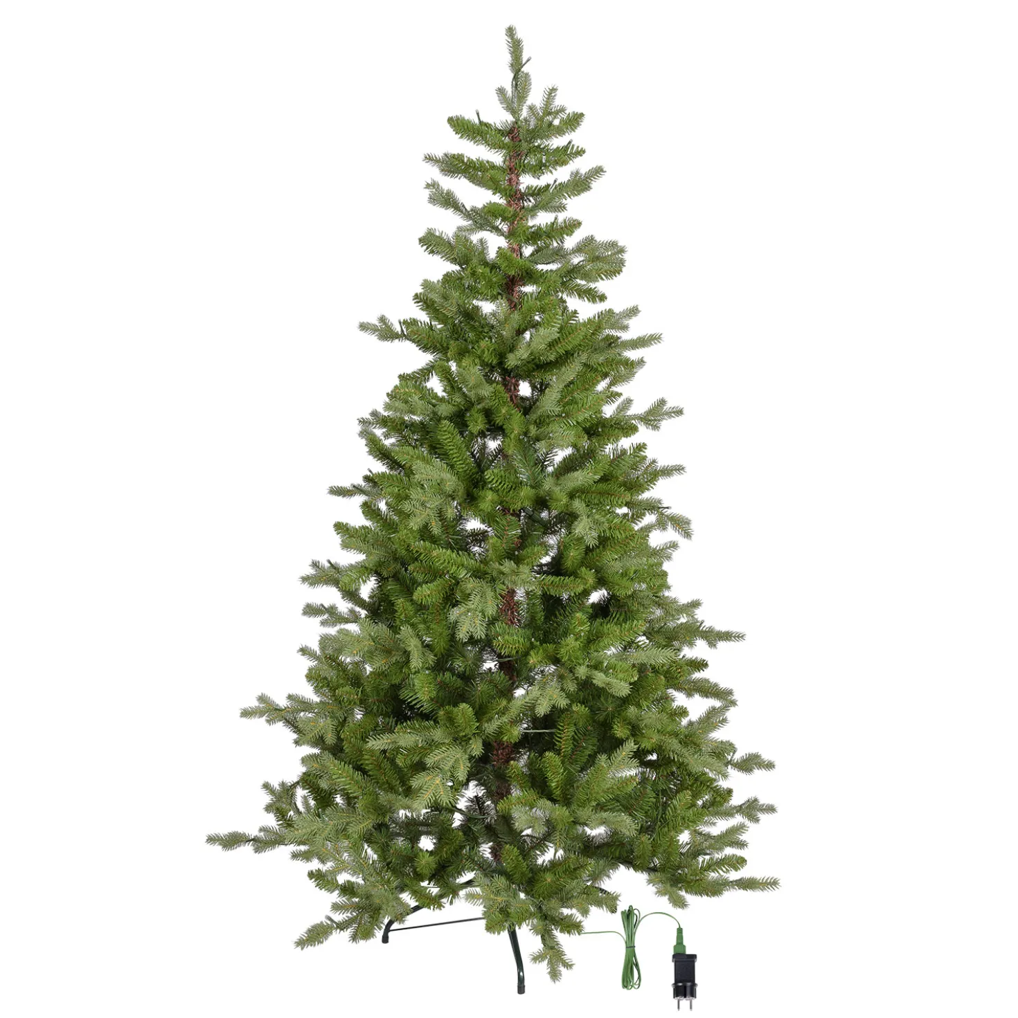 Albero Alpino in finto pino 180 cm, 360 led integrati bianco caldo