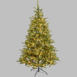 Albero Alpino in finto pino 210 cm, 500 led integrati bianco caldo