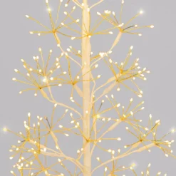 Albero Bianco RICCO h 0,60 m, 250 microled bianco caldo, uso interno