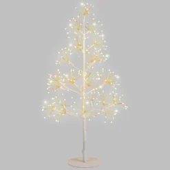 Albero Bianco RICCO h 0,60 m, 250 microled bianco caldo, uso interno