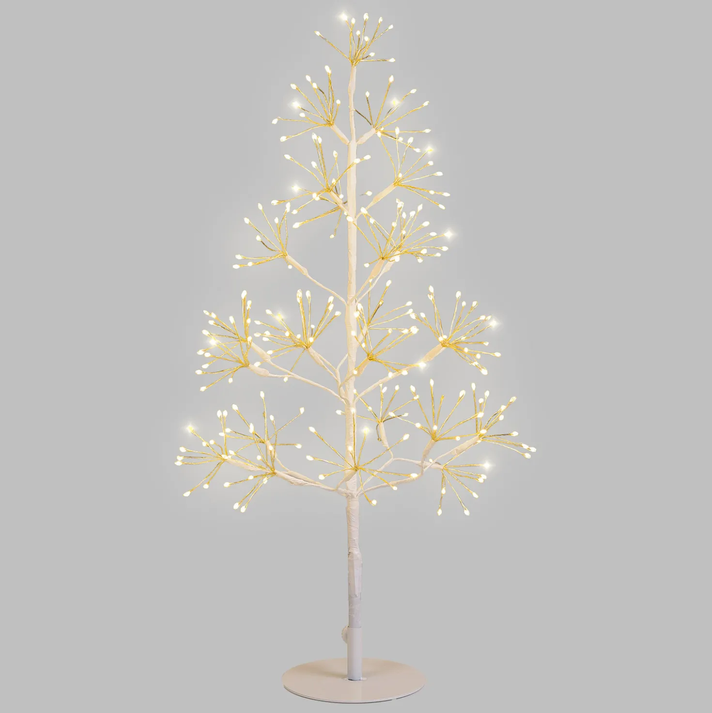 Albero Bianco RICCO h 0,60 m, 250 microled bianco caldo, uso interno