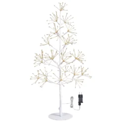 Albero Bianco RICCO h 0,60 m, 250 microled bianco caldo, uso interno