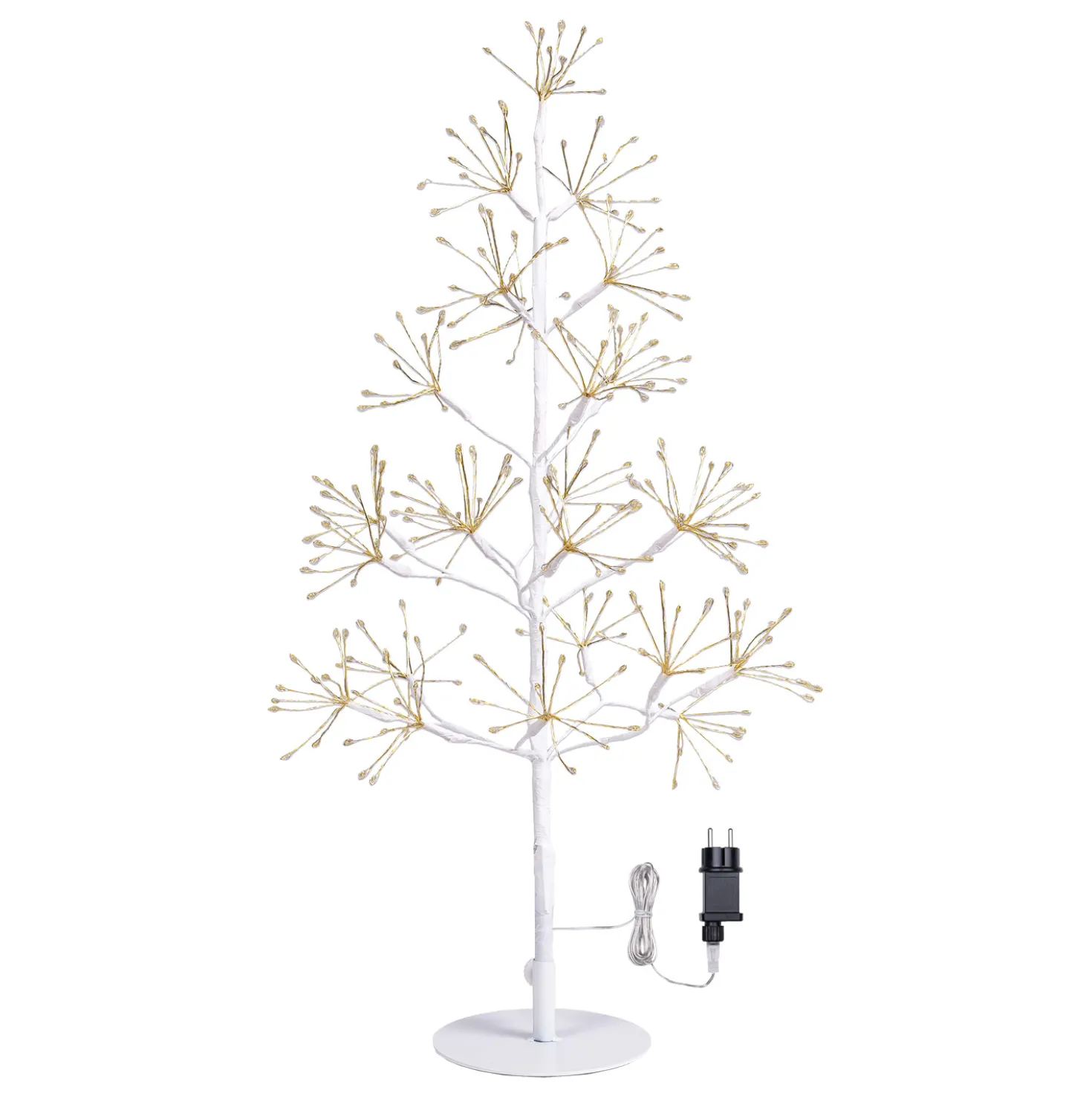 Albero Bianco RICCO h 0,60 m, 250 microled bianco caldo, uso interno