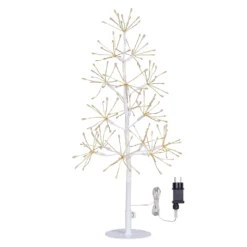 Albero Bianco RICCO h 0,45 m, 150 microled bianco caldo, uso interno
