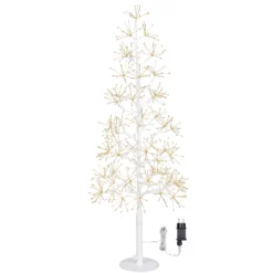 Albero Bianco RICCO h 0,90 m, 540 microled bianco caldo, uso interno