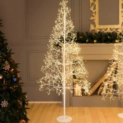 Albero Bianco RICCO, h 1,5 m, 1500 microled bianco caldo, uso interno