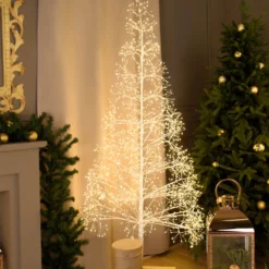 Albero Bianco RICCO, h 1,8 m, 2100 microled bianco caldo, uso interno