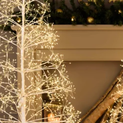 Albero Bianco RICCO, h 1,8 m, 2100 microled bianco caldo, uso interno