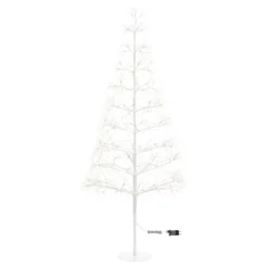 Albero Bianco RICCO, h 1,8 m, 2100 microled bianco caldo, uso interno