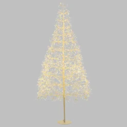 Albero Bianco RICCO, h 2,1 m, 3000 microled bianco caldo, uso interno