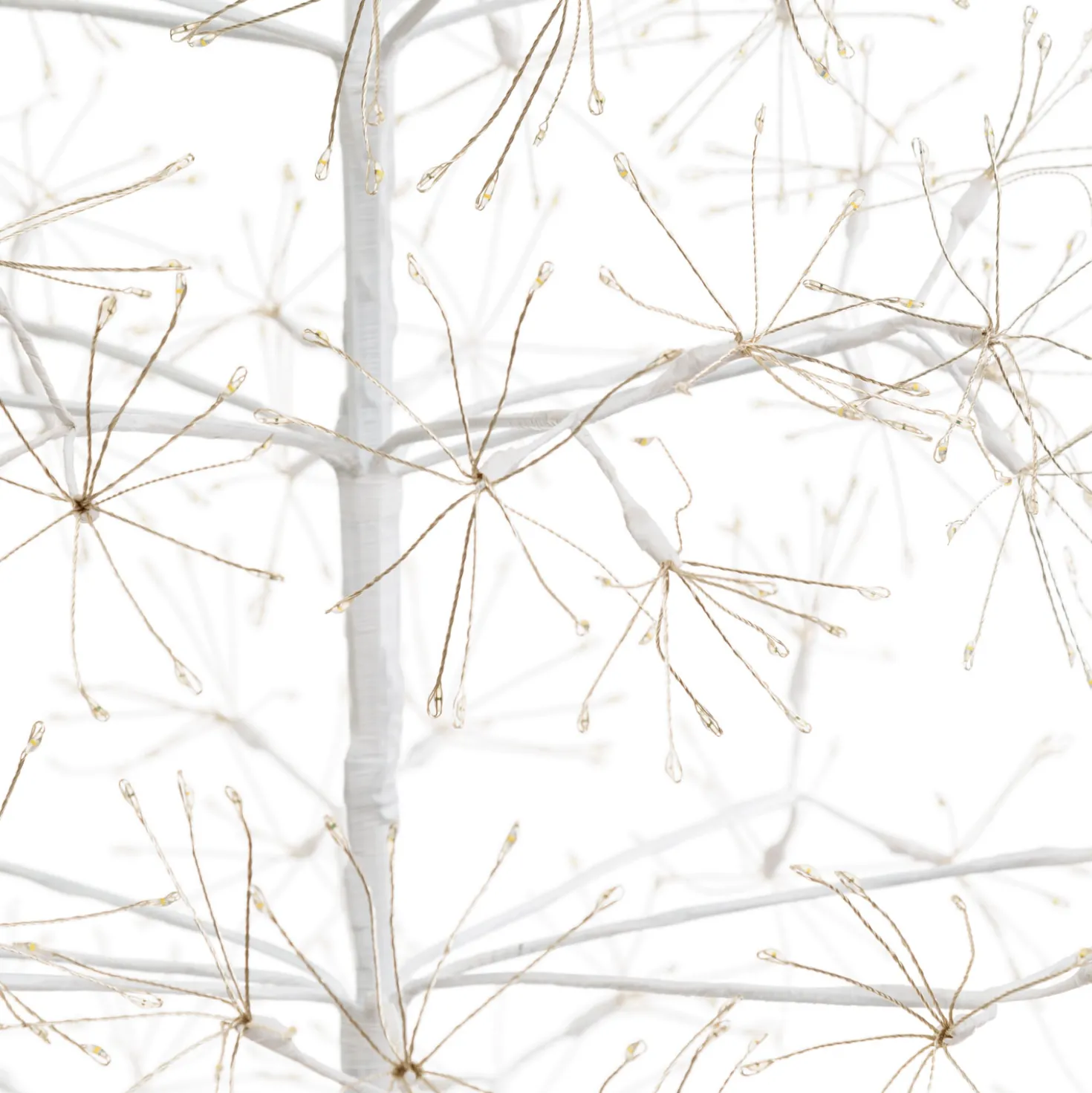 Albero Bianco RICCO, h 2,1 m, 3000 microled bianco caldo, uso interno