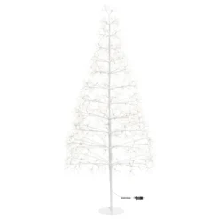Albero Bianco RICCO, h 2,1 m, 3000 microled bianco caldo, uso interno