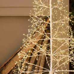 Albero Bianco RICCO, h 1,2 m, 1000 microled bianco caldo, uso interno