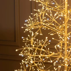 Albero Champagne RICCO, h 1,2 m, 1000 microled bianco caldo e bianco freddo, uso interno