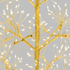 Albero Champagne RICCO, h 1,2 m, 1000 microled bianco caldo e bianco freddo, uso interno