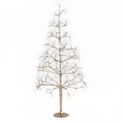 Albero Champagne RICCO, h 1,2 m, 1000 microled bianco caldo e bianco freddo, uso interno