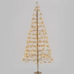 Albero Conico Champagne, h 2,1 m, 1290 led bianco caldo