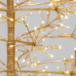 Albero Conico Champagne, h 2,7 m, 1810 led bianco caldo