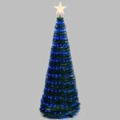 Albero conico ripiegabile h. 150 cm, Gocce di Luce RGB