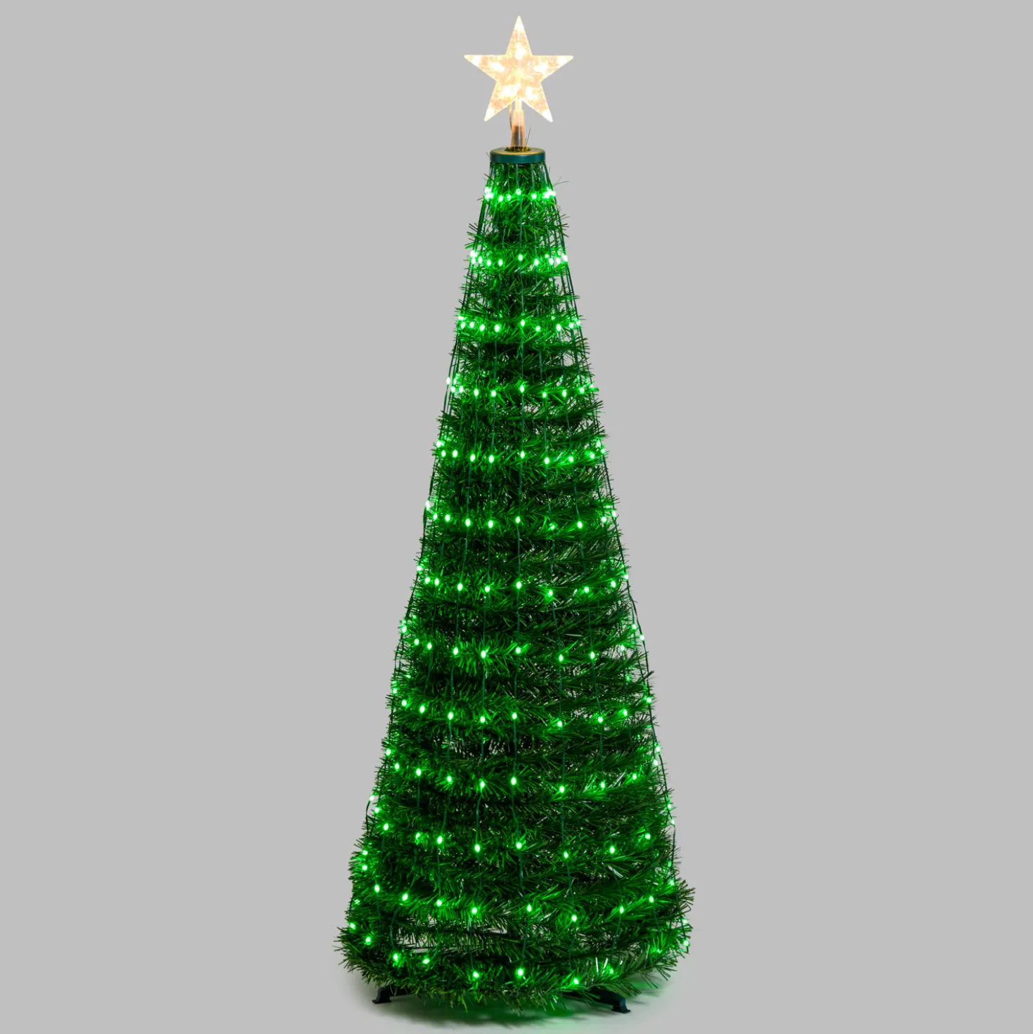 Albero conico ripiegabile h. 150 cm, Gocce di Luce RGB