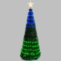 Albero conico ripiegabile h. 150 cm, Gocce di Luce RGB