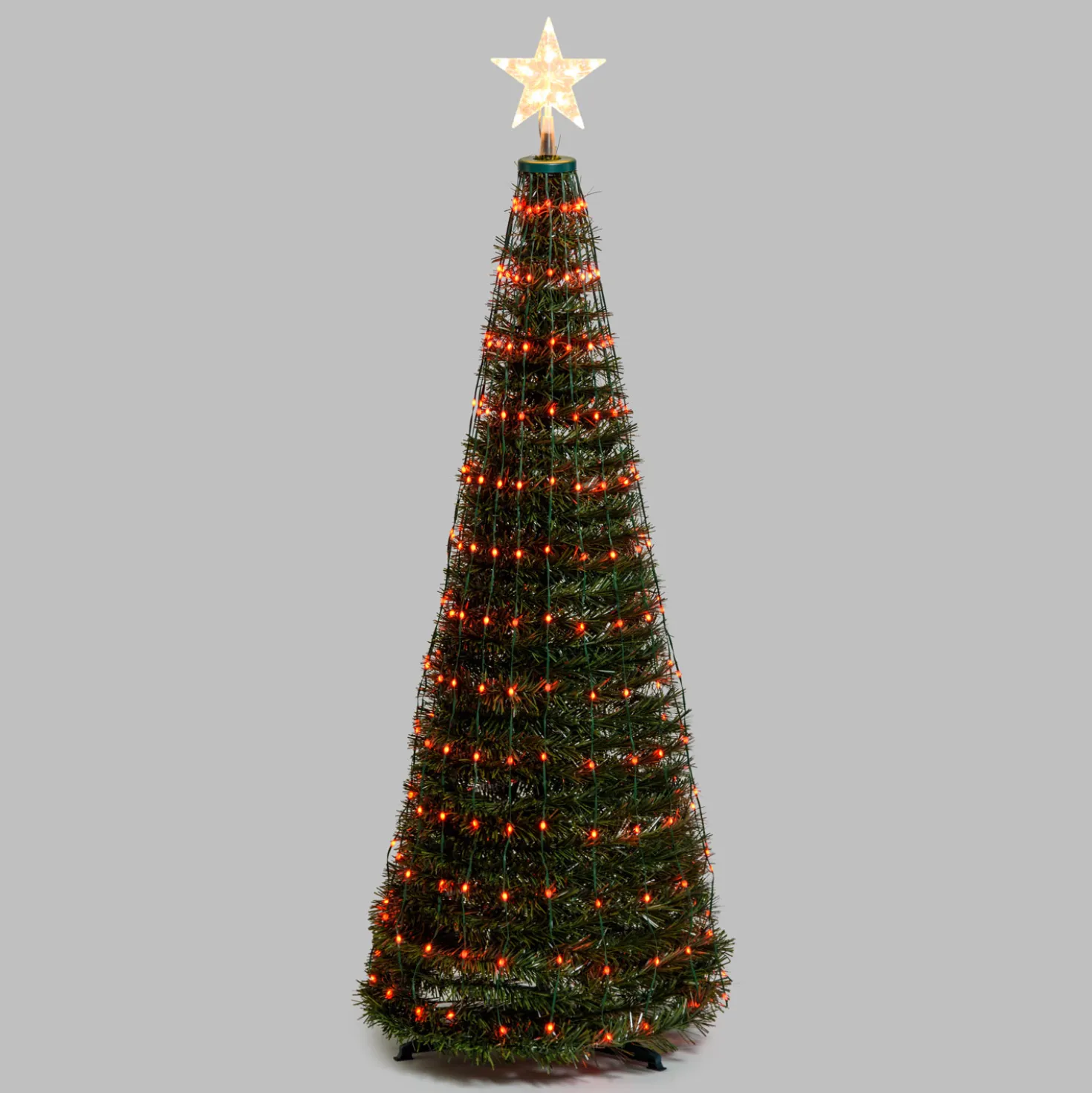 Albero conico ripiegabile h. 150 cm, Gocce di Luce RGB
