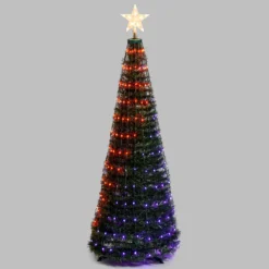 Albero conico ripiegabile h. 150 cm, Gocce di Luce RGB