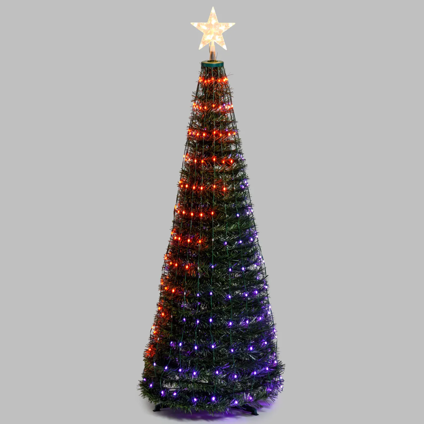 Albero conico ripiegabile h. 150 cm, Gocce di Luce RGB