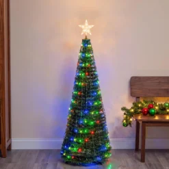 Albero conico ripiegabile h. 150 cm, Gocce di Luce RGB