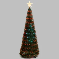 Albero conico ripiegabile h. 150 cm, Gocce di Luce RGB