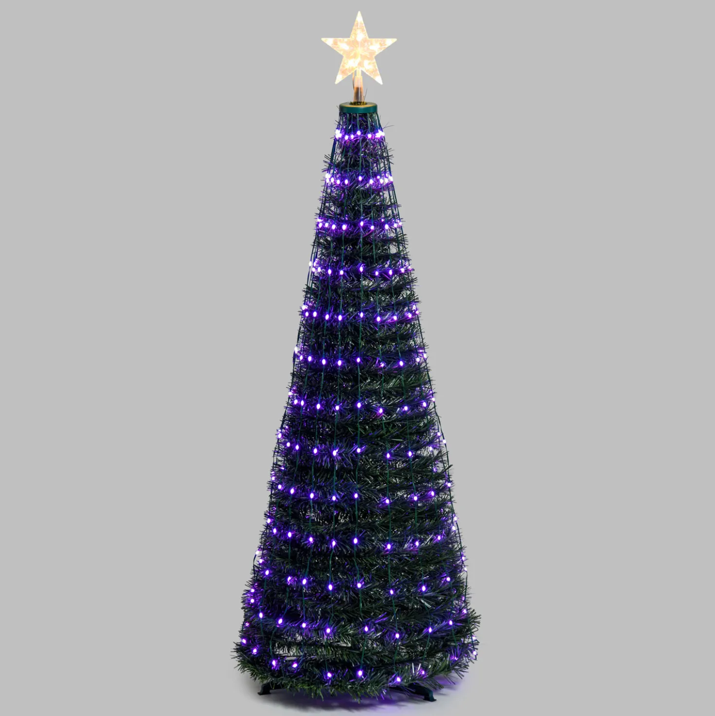 Albero conico ripiegabile h. 150 cm, Gocce di Luce RGB