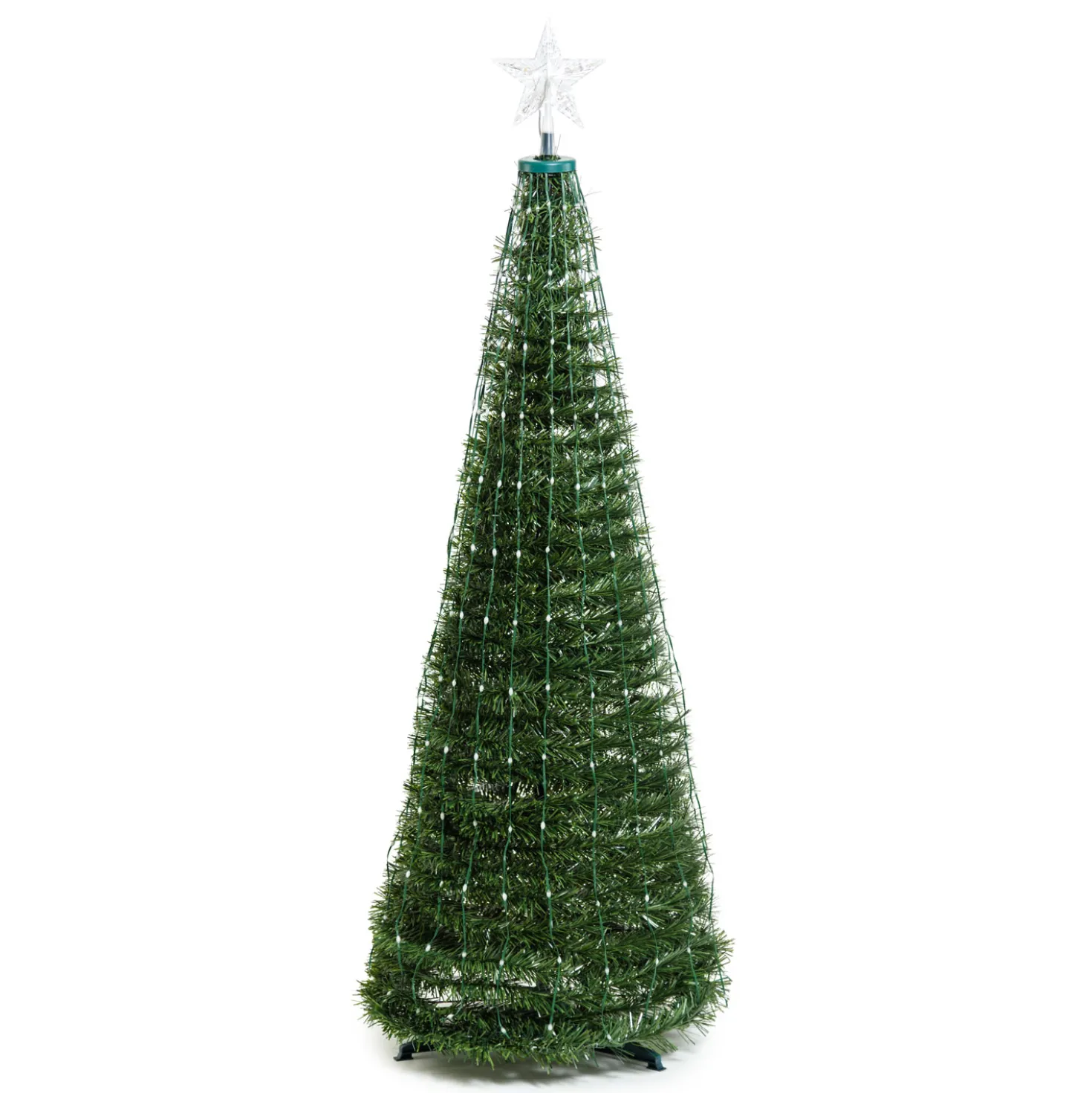 Albero conico ripiegabile h. 150 cm, Gocce di Luce RGB