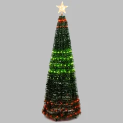 Albero conico ripiegabile h. 180 cm, Gocce di Luce led RGB