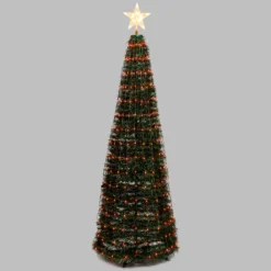 Albero conico ripiegabile h. 180 cm, Gocce di Luce led RGB
