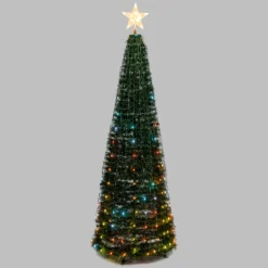 Albero conico ripiegabile h. 210 cm, Gocce di Luce led RGB