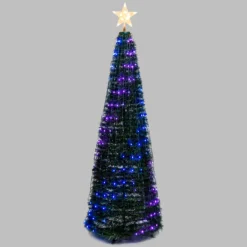 Albero conico ripiegabile h. 210 cm, Gocce di Luce led RGB