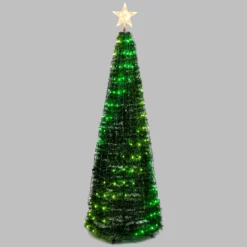 Albero conico ripiegabile h. 210 cm, Gocce di Luce led RGB