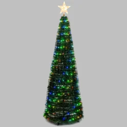 Albero conico ripiegabile h. 210 cm, Gocce di Luce led RGB