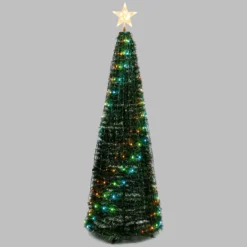 Albero conico ripiegabile h. 210 cm, Gocce di Luce led RGB