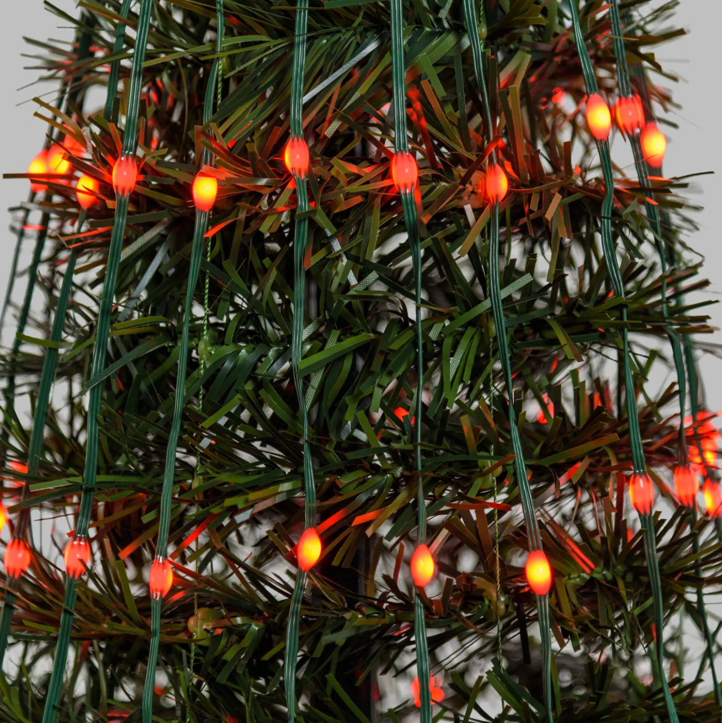 Albero conico ripiegabile h. 210 cm, Gocce di Luce led RGB