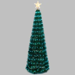 Albero conico ripiegabile h. 210 cm, Gocce di Luce led RGB