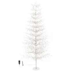Albero Conico Tiglio bianco h 1,8 m, 1568 microled bianco caldo, uso interno