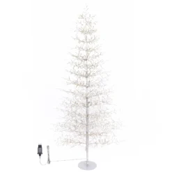 Albero Conico Tiglio bianco h 2,1 m, 1856 microled bianco caldo, uso interno
