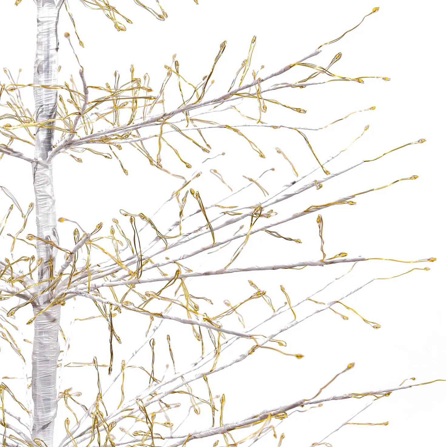 Albero Conico Tiglio bianco h 2,1 m, 1856 microled bianco caldo, uso interno