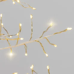 Albero Conico Tiglio bianco h 1,5 m, 1120 microled bianco caldo, uso interno